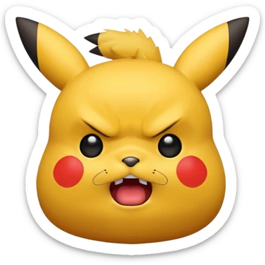 pikachu angry sticker