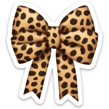 hello kitty cheetah print bow sticker