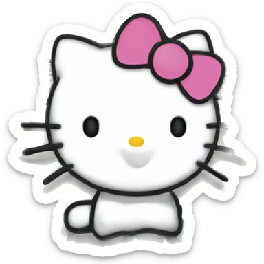 Dollar bill with hello kitty  sticker