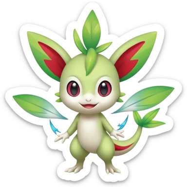  Fey Toony Axew-Celebi-Amaura--Shaymin-fusion-hybrid sticker