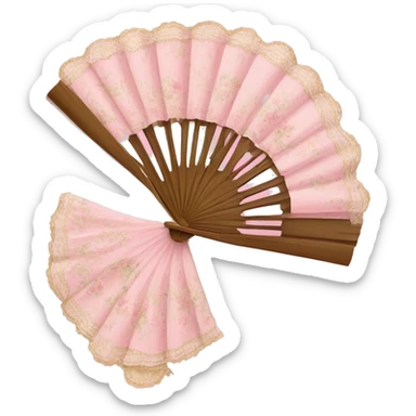rococo pink fan sticker