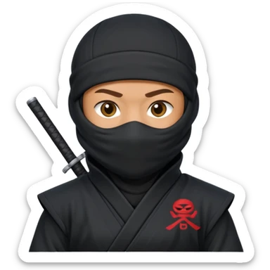 Ninja with MB written on it sticker