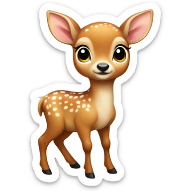 Baby deer sticker