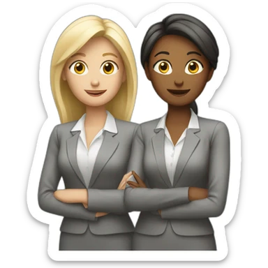 two white business women talking sticker