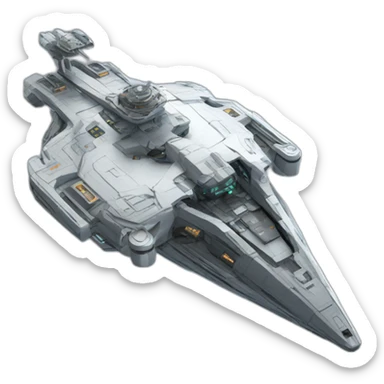 Starship warship futuristic spacecraft sticker