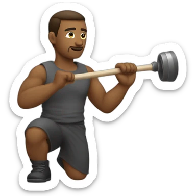 men with a macebell sticker