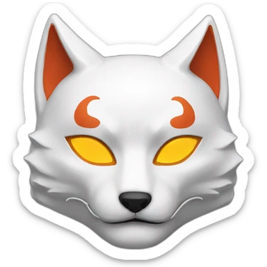 kitsune mask sticker