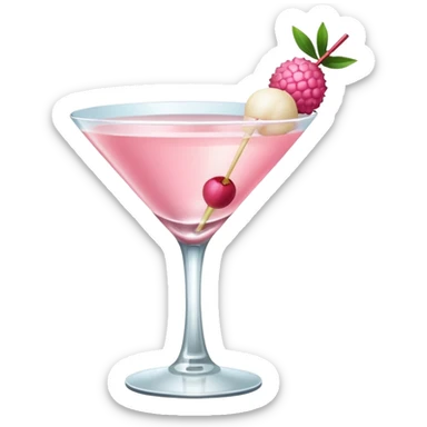 baby pink lychee martini drink sticker