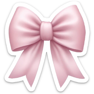 Soft pink bow  sticker