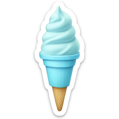 pastel blue ice cream sticker