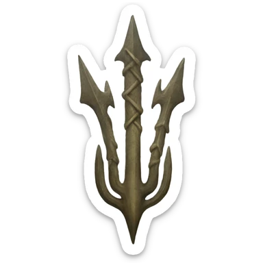 Upside down trident  sticker