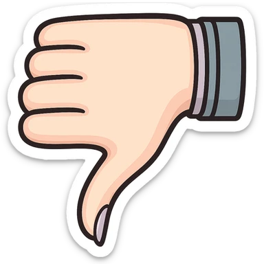 neat female hand with manicure showing dislike (thumb down), fingers slightly bent, thin clean contours, elegant soft rounded shapes, pastel palette #98B5BC, #B5B3C1, #C9A3C9, #E4C0CA, #F7DCD1, #F7C0AA, detailed shadows and highlights, soft lighting, no background sticker