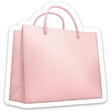 Pale Pink shopping bags sticker