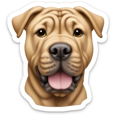 Light brown shar-pei  sticker