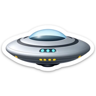Ufo minimal design and simple lines sticker