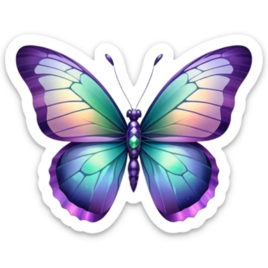 Iridescent Fluorite butterfly sticker