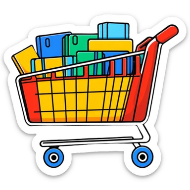 shopping cart sticker