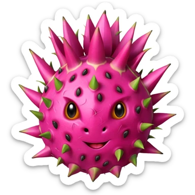 Create an emojie for dragon fruit sticker