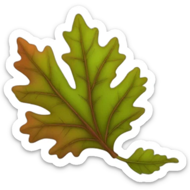 red oak leaf sticker