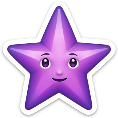 ✝️ i need an emoji purplr like this but only for my religion which is called Druze ( star with 5 points ) sticker