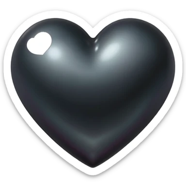 heart with gothic black pearls sticker