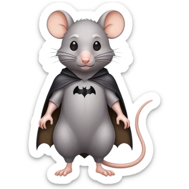 A rat with a bat  sticker