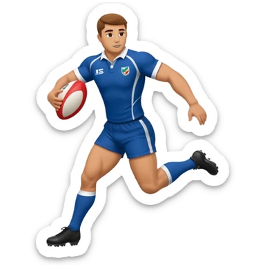 Rugby player Kickoff the ball  sticker