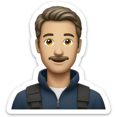 A man is in france sticker