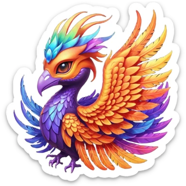 Alien phoenix sticker