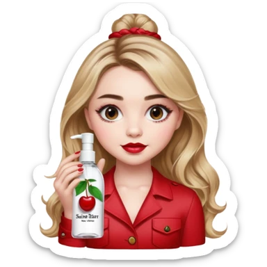 Sabrina carpenter cherry baby body mist   sticker