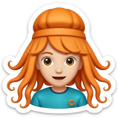 Squid Game Season 2 inspired character, social media star contestant, trendy hair, flashy accessories, mischievous grin, emoji style, only head sticker