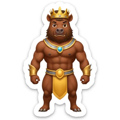 boar King, standing sticker