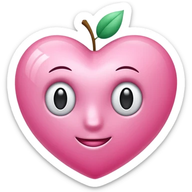 Coração rosa e branco sticker