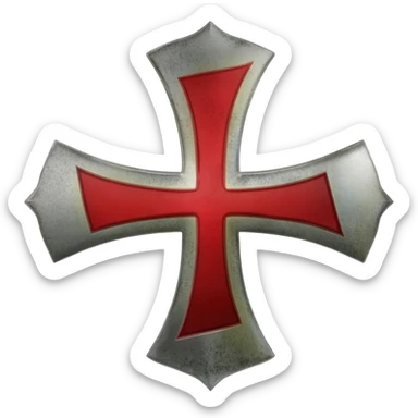 Knight templar cross sticker