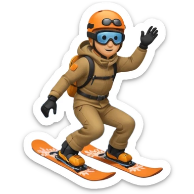 man snowboarding in the mountainss sticker