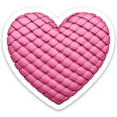 sakura heart with a woven texture sticker