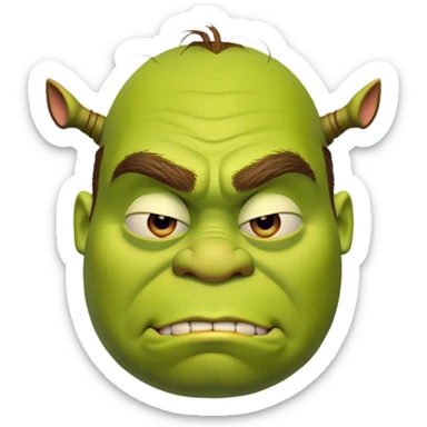 iconic Shrek face sticker