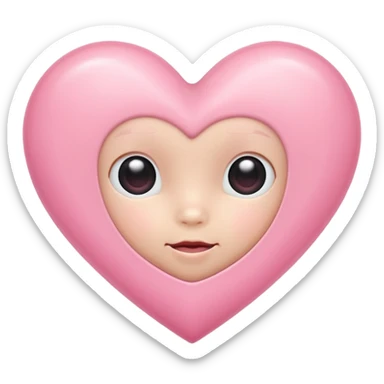 Baby pink heart sticker