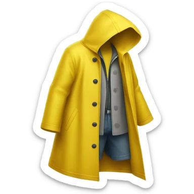 yellow raincoat sticker