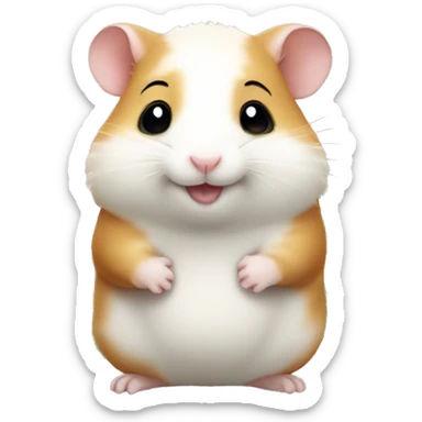 cute hamster in clover sticker
