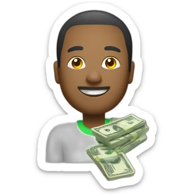 Create a emoji of a money stack sticker