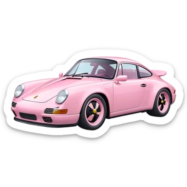 Pink pastel Porsche  sticker