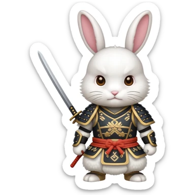 a samurai bunny sticker