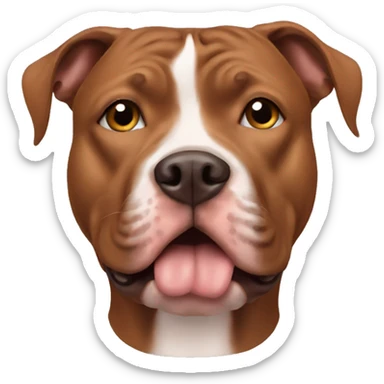 Brown pitbull  sticker