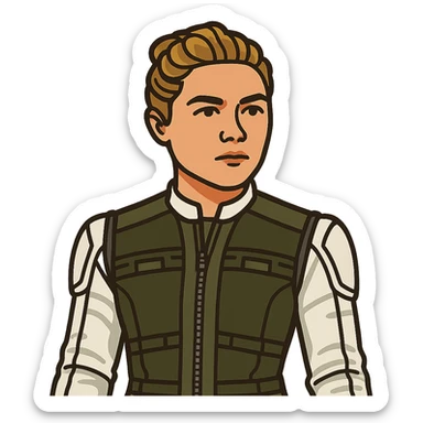 flat toon yelena belova played by florence pugh, marvel sticker
