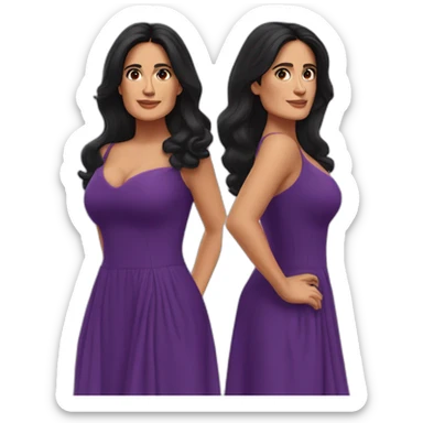 salma hayek purple dress sticker