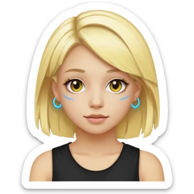 Blonde rave girl sticker