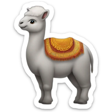lama sur un éléphant sticker