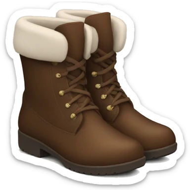 cozy brown ankle boots for winter sticker