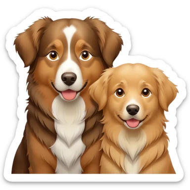 Australian Shepard and golden retriever  sticker